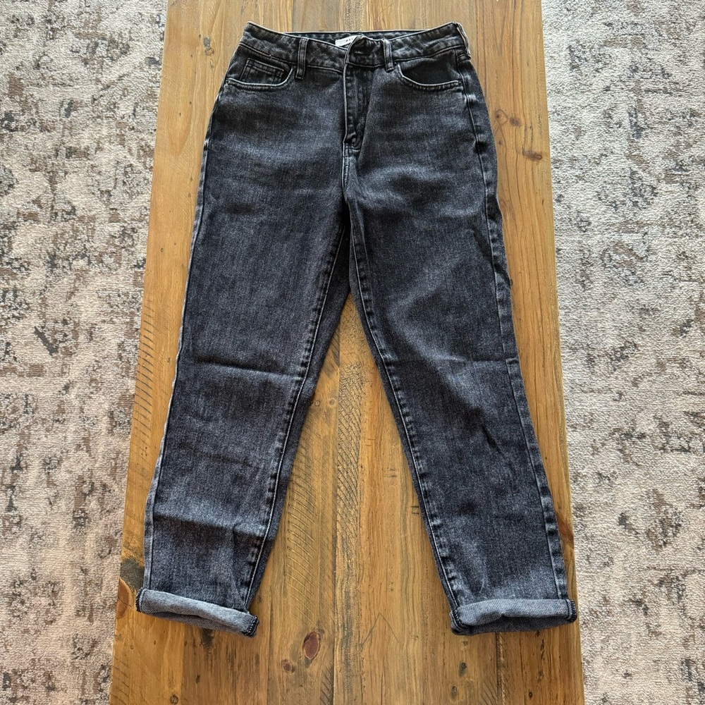 pacsun black denim mom jeans